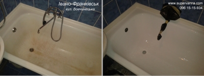 Відновлення старої чавунной ванни в Івано-Франківську